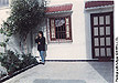 woman in courtyard